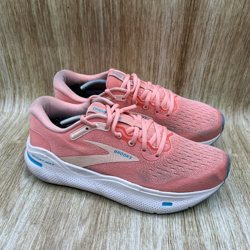 Brooks Ghost Max Women's Size 9.5 Papaya Blue Running Shoes Sneakers 1203951B818